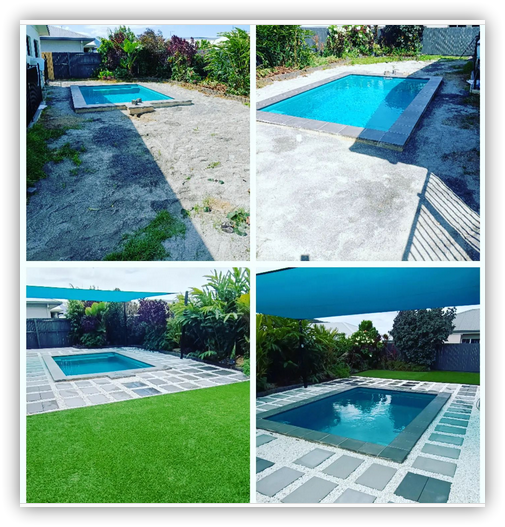 Cairns landscapers trinity green pool deck renovation